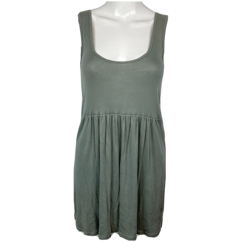 Michael Stars Tank Top Womens Sz OS Gray Jersey Knit Gathered‎ Scoop Neck